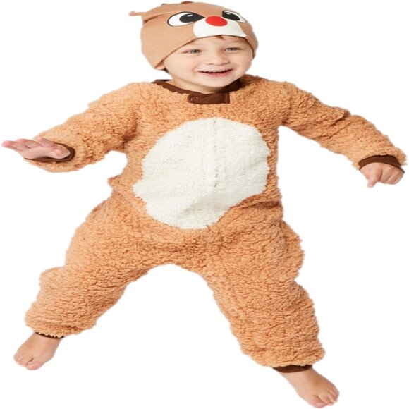 Rudolph Red Nosed Reindeer Union Suit Pajamas - Infant and Toddler - 6M-5T, NWT - Picture 1 of 4